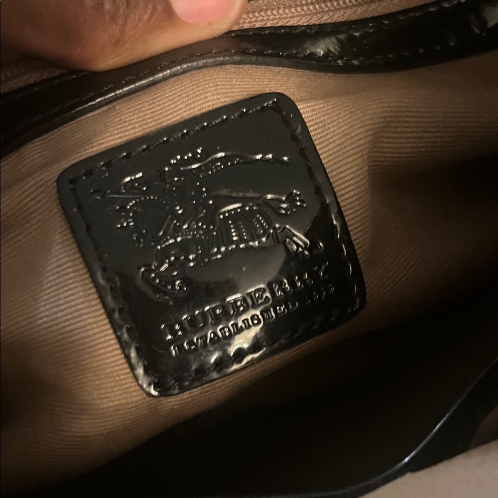 Burberry Beige and Black Plaid Satchel - Picture 12 of 13